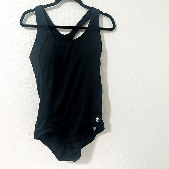 BALEAF Women's XL/42 Black Racerback One Piece Training Swimwear Bathing Suit - Picture 2 of 8